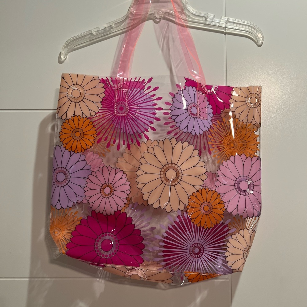 Clinique floral tote bag